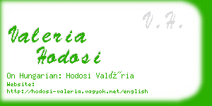 valeria hodosi business card